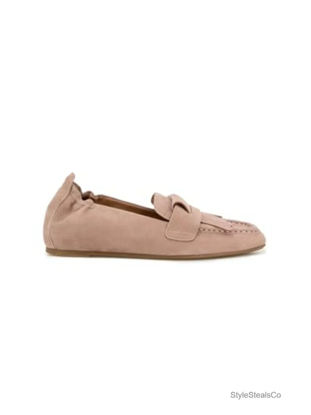 Women's Suede Loafer Flat Comfort Insole Flexible Almond Toe Pull-On